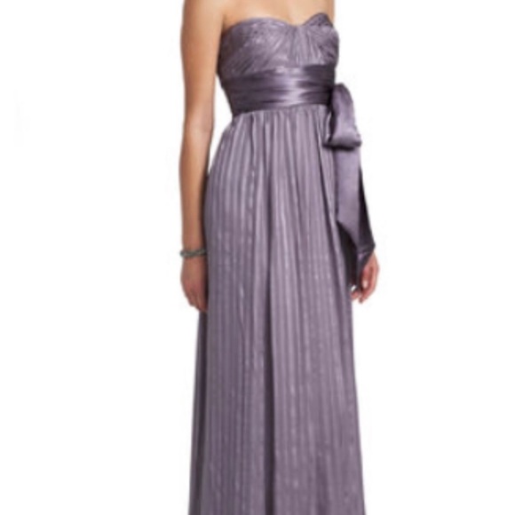 BCBG MaxAzria Lilac Silk Chiffon Evening Gown - Picture 1 of 7